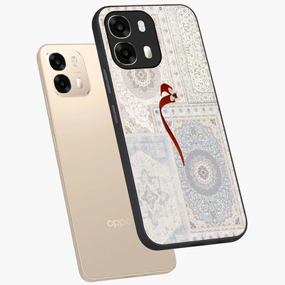 White Aesthetic Bow Glass Case displayed in angled mockup highlighting clean bow design with soft aesthetic style.