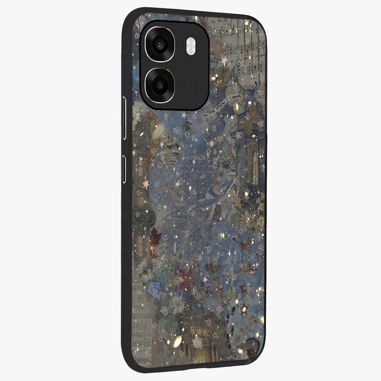 Aesthetic Astrolophia Glass Case upright view showcasing soft aesthetic theme with stylish modern look.