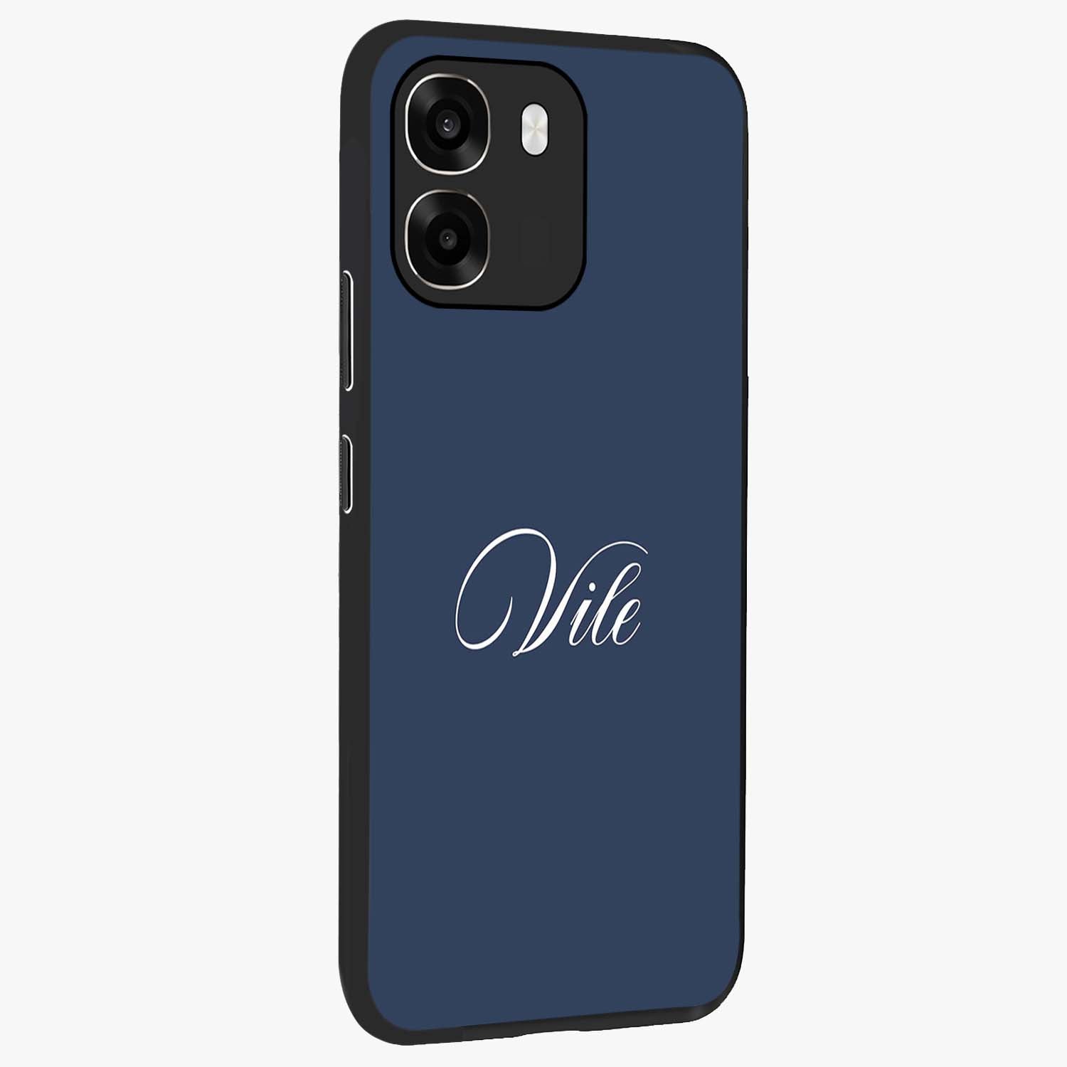 Blue Vintage Floral Pattern Glass Case displayed in angled mockup highlighting classic blue floral pattern and retro aesthetic design.