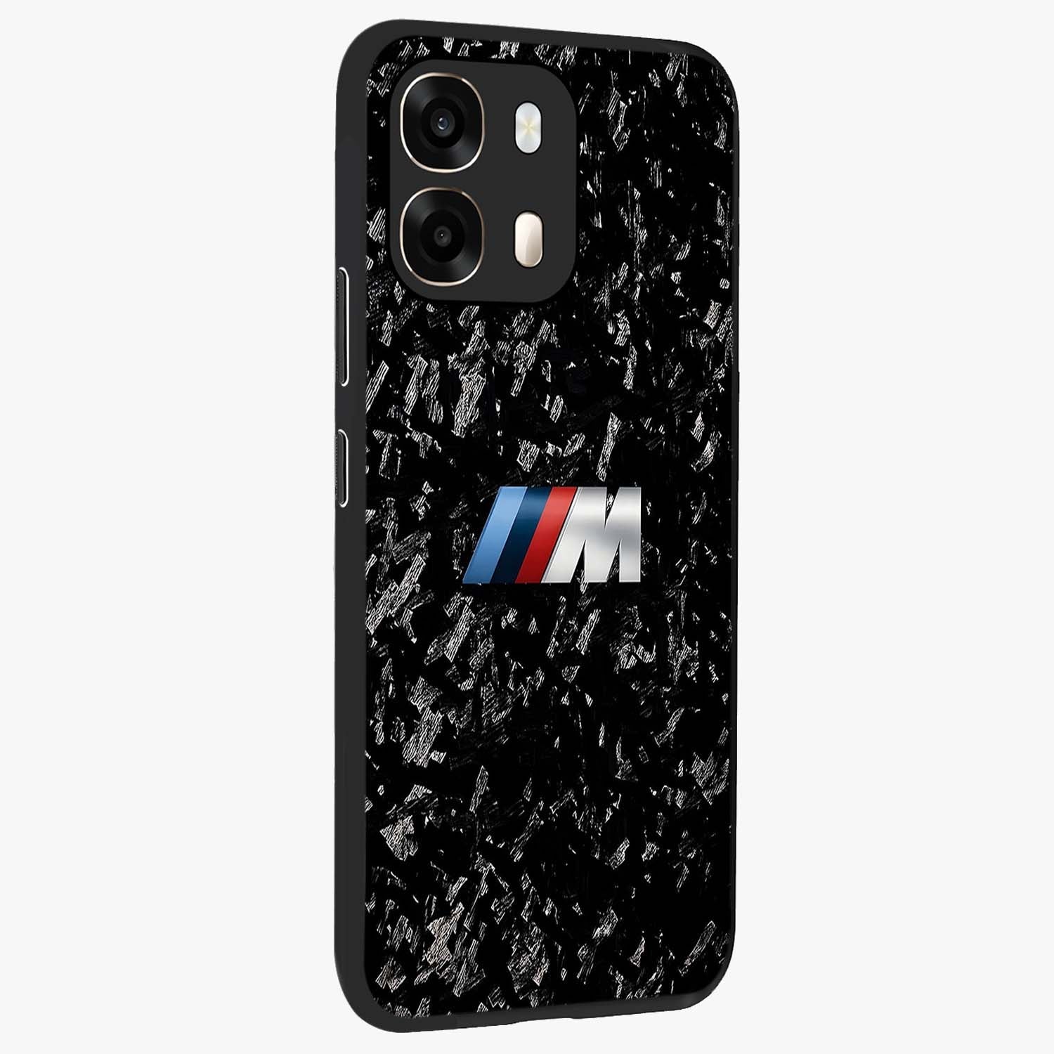 Carbon Speed Mark Glass Case upright view showcasing modern carbon speed graphic with bold automotive theme.