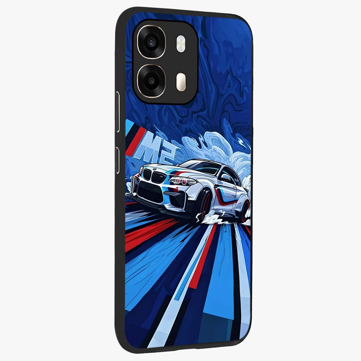 Drift Power Rush Glass Case upright view showcasing high speed racing artwork with bold automotive theme.