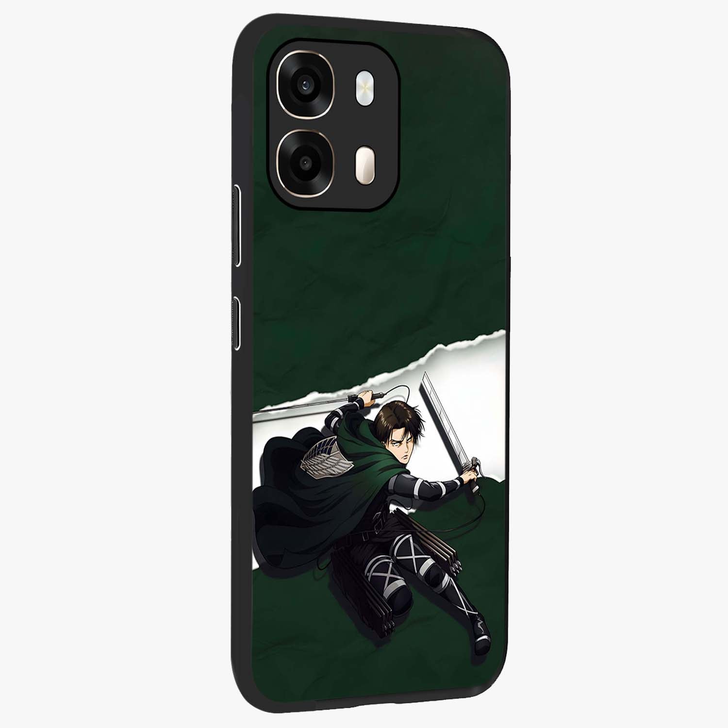 Emerald War Vanguard Glass Case upright view showcasing dramatic warrior artwork with bold fantasy theme.