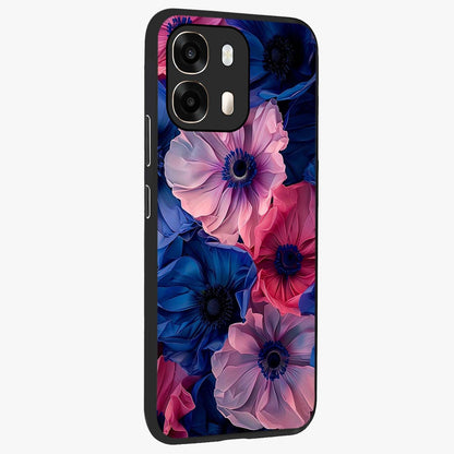 Flower Paper Art Pattern Glass Case upright view showcasing decorative paper floral artwork with creative craft style.