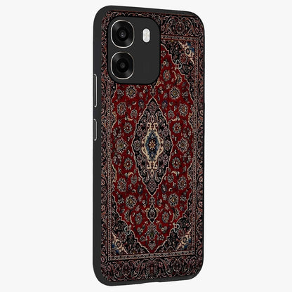 Heritage Carpet Royale Glass Case upright view showcasing detailed ornamental artwork with luxurious traditional theme.