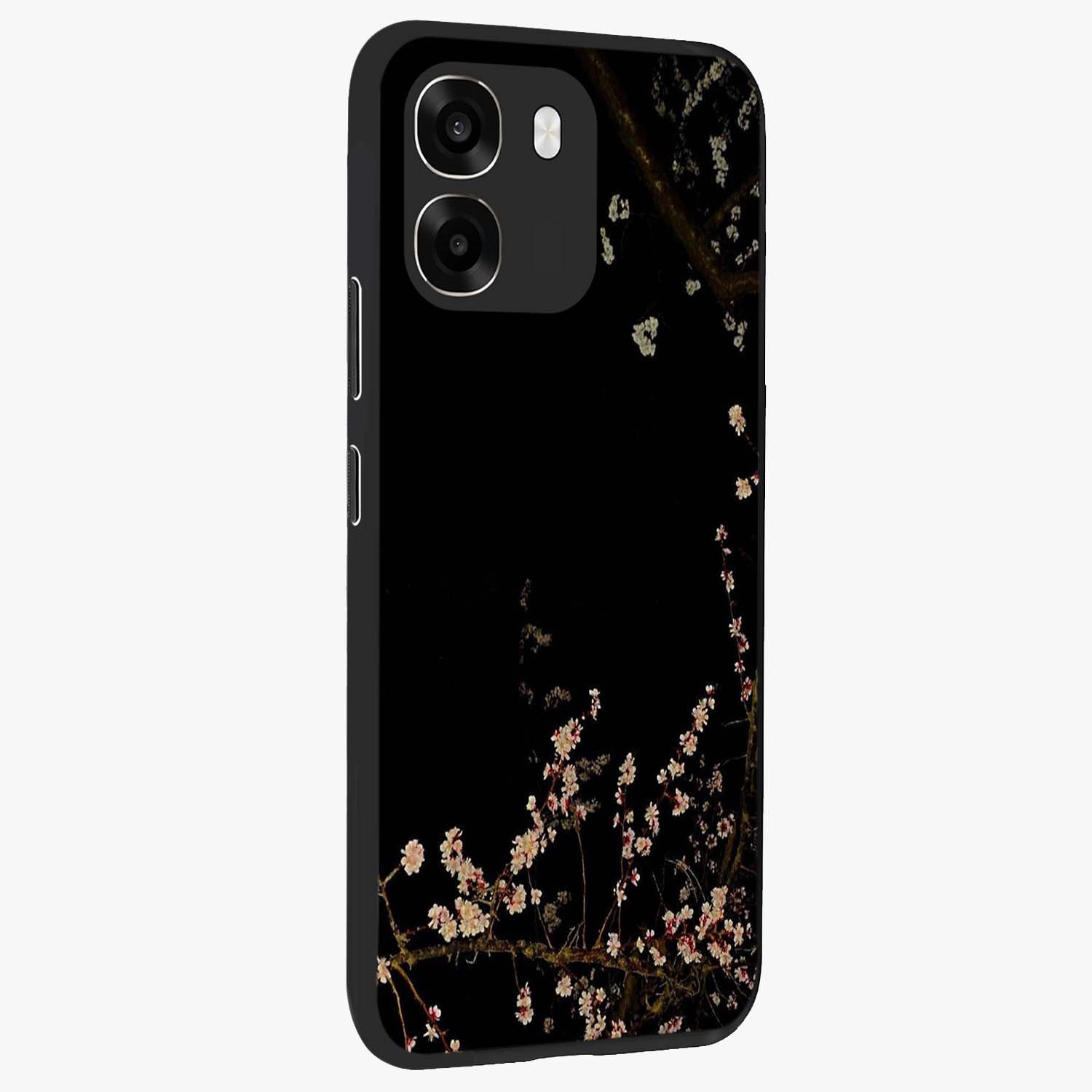 Petal Moon Light With Custom Name Glass Case upright view showcasing elegant floral moon artwork with personalized aesthetic.