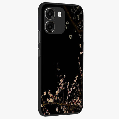 Petal Moon Light With Custom Name Glass Case upright view showcasing elegant floral moon artwork with personalized aesthetic.