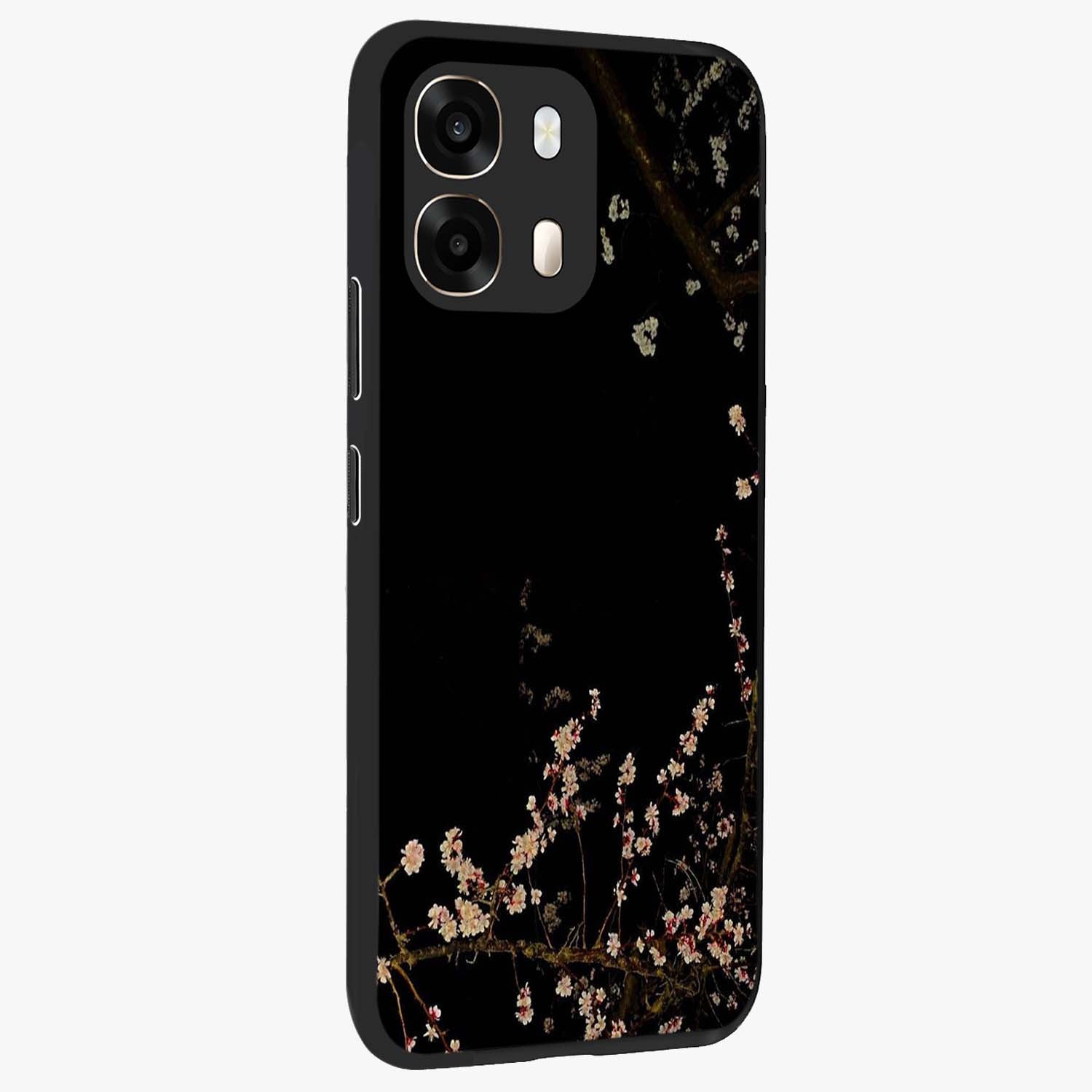 Petal Moon Light With Custom Name Glass Case upright view showcasing elegant floral moon artwork with personalized aesthetic.