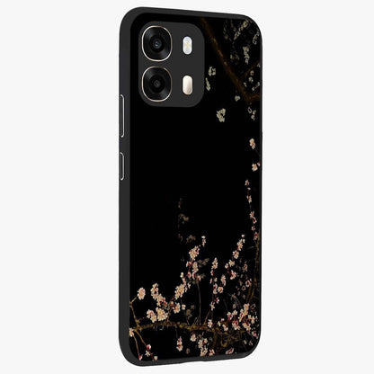 Petal Moon Light With Custom Name Glass Case upright view showcasing elegant floral moon artwork with personalized aesthetic.