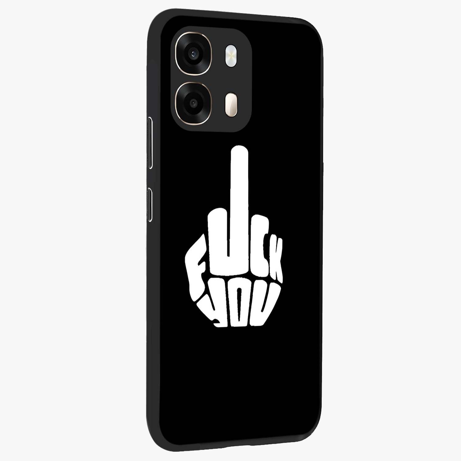 Rebel Mode On Glass Case upright view showcasing striking statement artwork with bold rebellious theme.