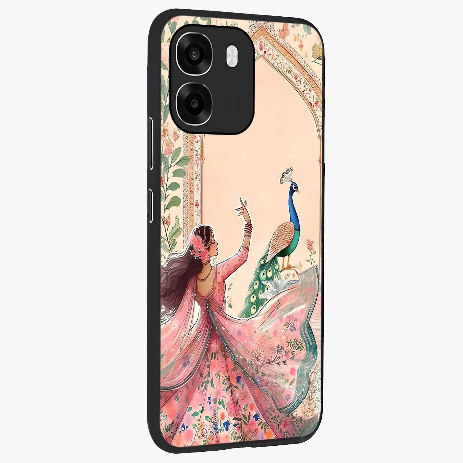 Royal Grace Muse Glass Case upright view showcasing stylish artistic artwork with sophisticated royal theme.