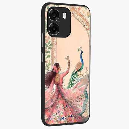 Royal Grace Muse Glass Case upright view showcasing stylish artistic artwork with sophisticated royal theme.