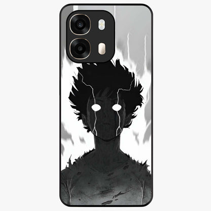 Awakened Inner Rage Glass Case showing flat back view with intense artistic artwork and glossy glass finish.
