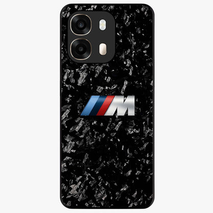 Carbon Speed Mark Glass Case showing flat back view with sporty carbon pattern artwork and glossy glass finish.