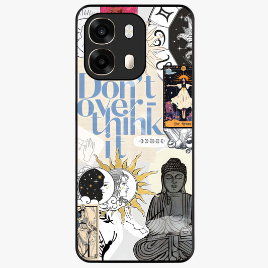 Ethereal Thoughts Glass Case showing flat back view with dreamy artistic artwork and glossy glass finish.