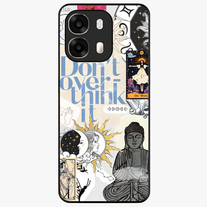 Ethereal Thoughts Glass Case showing flat back view with dreamy artistic artwork and glossy glass finish.