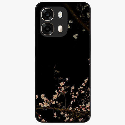 Petal Moon Light With Custom Name Glass Case showing flat back view with floral moonlight artwork and personalized name design.