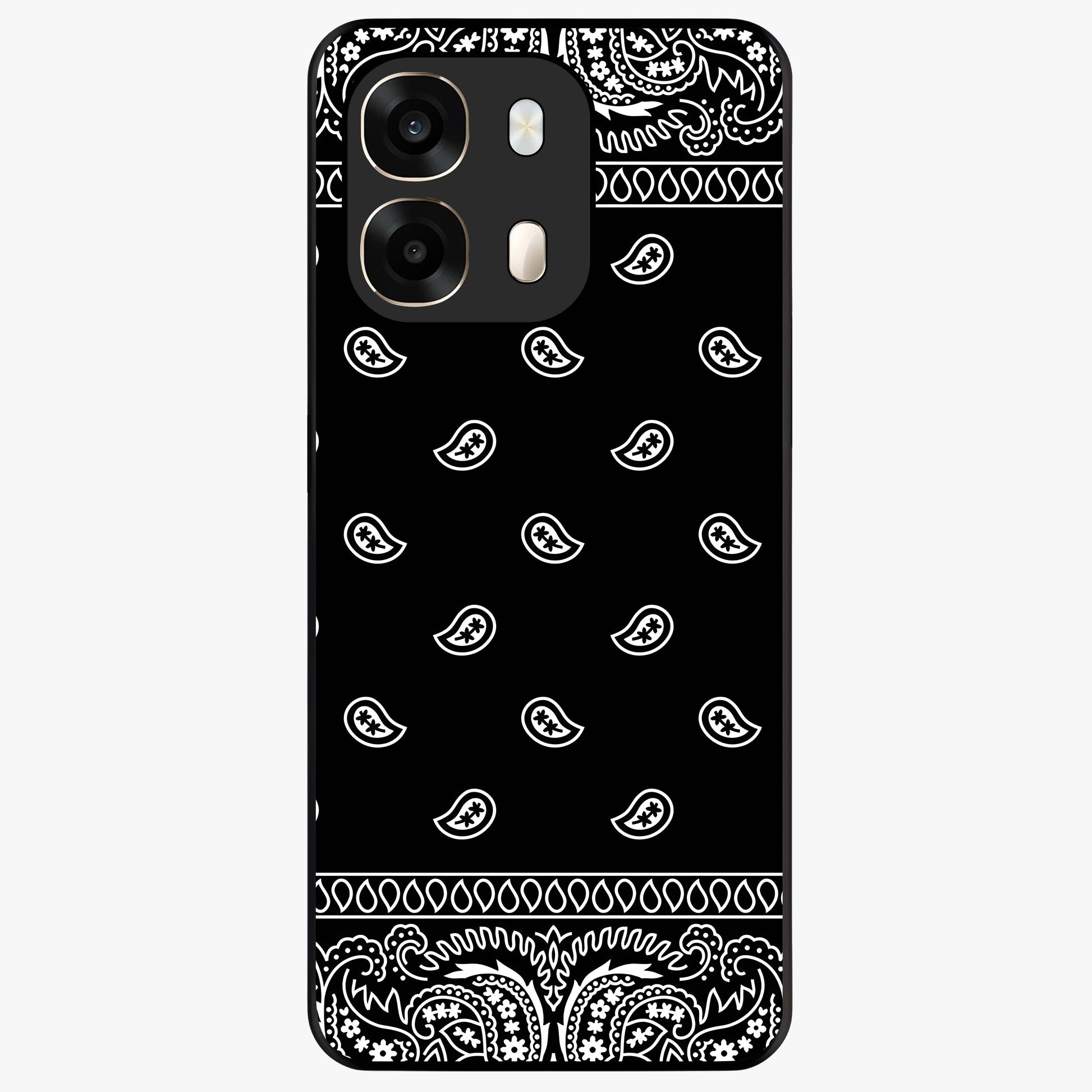 Retro Rebel Threads Glass Case showing flat back view with vintage street style artwork and glossy glass finish.