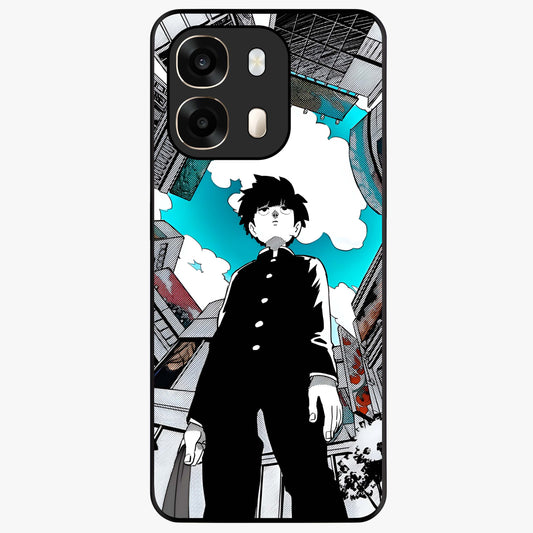 Silent Psychic Awakening Glass Case showing flat back view with mystical psychic themed artwork and glossy glass finish.