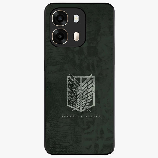 Wings Of Freedom Glass Case showing flat back view with symbolic wings artwork and glossy glass finish.