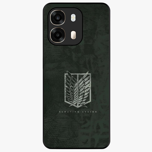 Wings Of Freedom Glass Case showing flat back view with symbolic wings artwork and glossy glass finish.