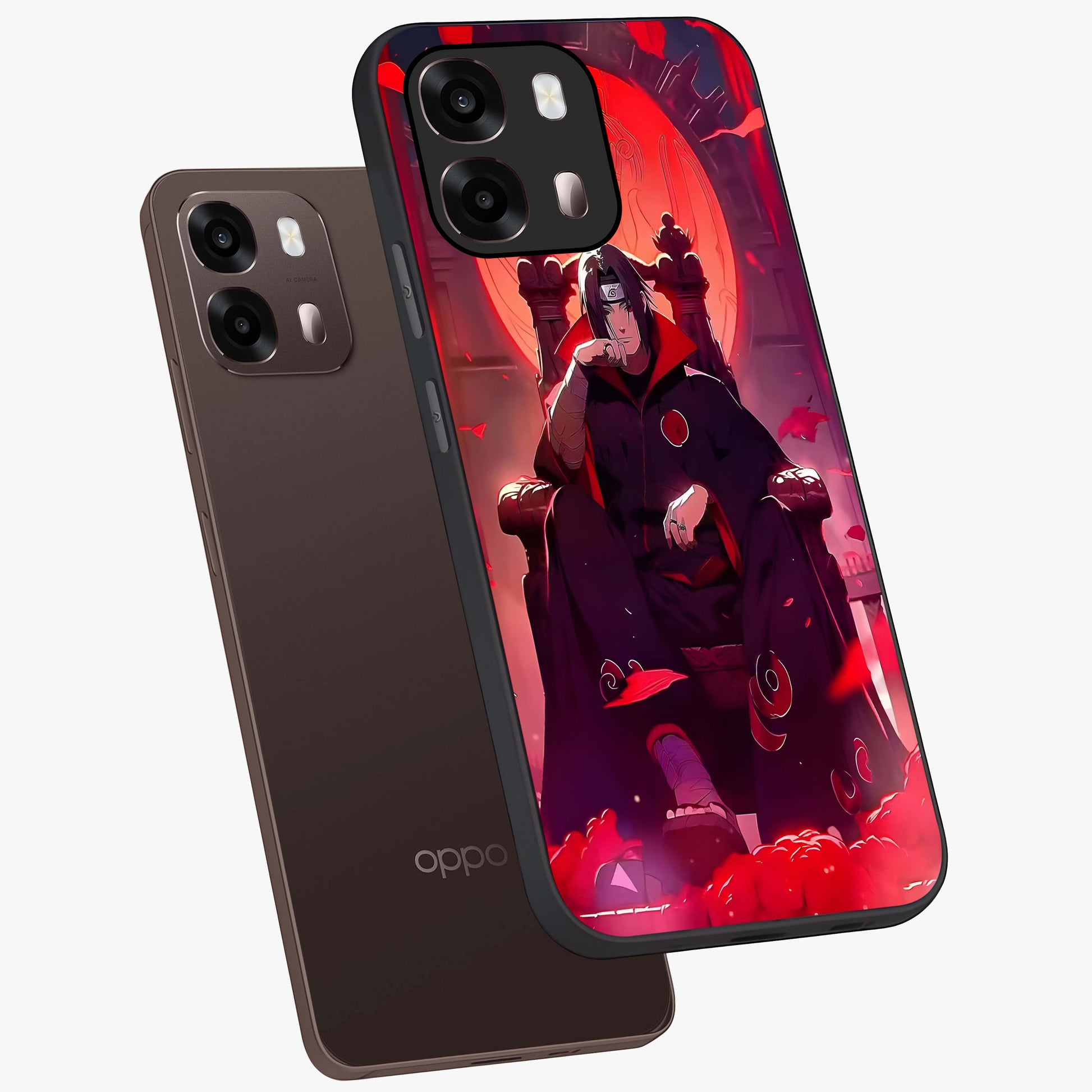 Blood Moon Sovereign Glass Case displayed in angled mockup highlighting dark celestial moon design and dramatic theme.