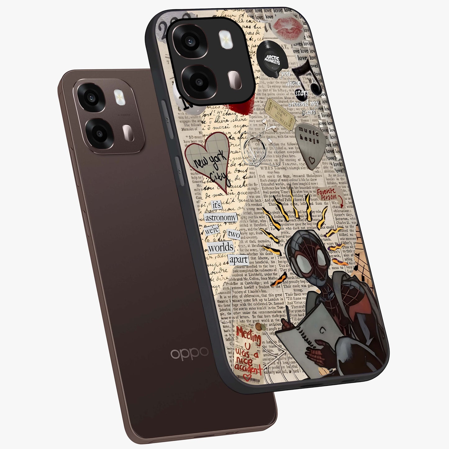 City Dream Sketch Glass Case displayed in angled mockup highlighting minimal city illustration with aesthetic sketch style.