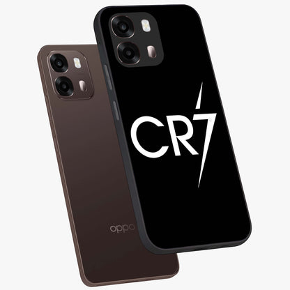 Cr7 Elite Strike Glass Case displayed in angled mockup highlighting powerful sports graphic with bold athletic theme.