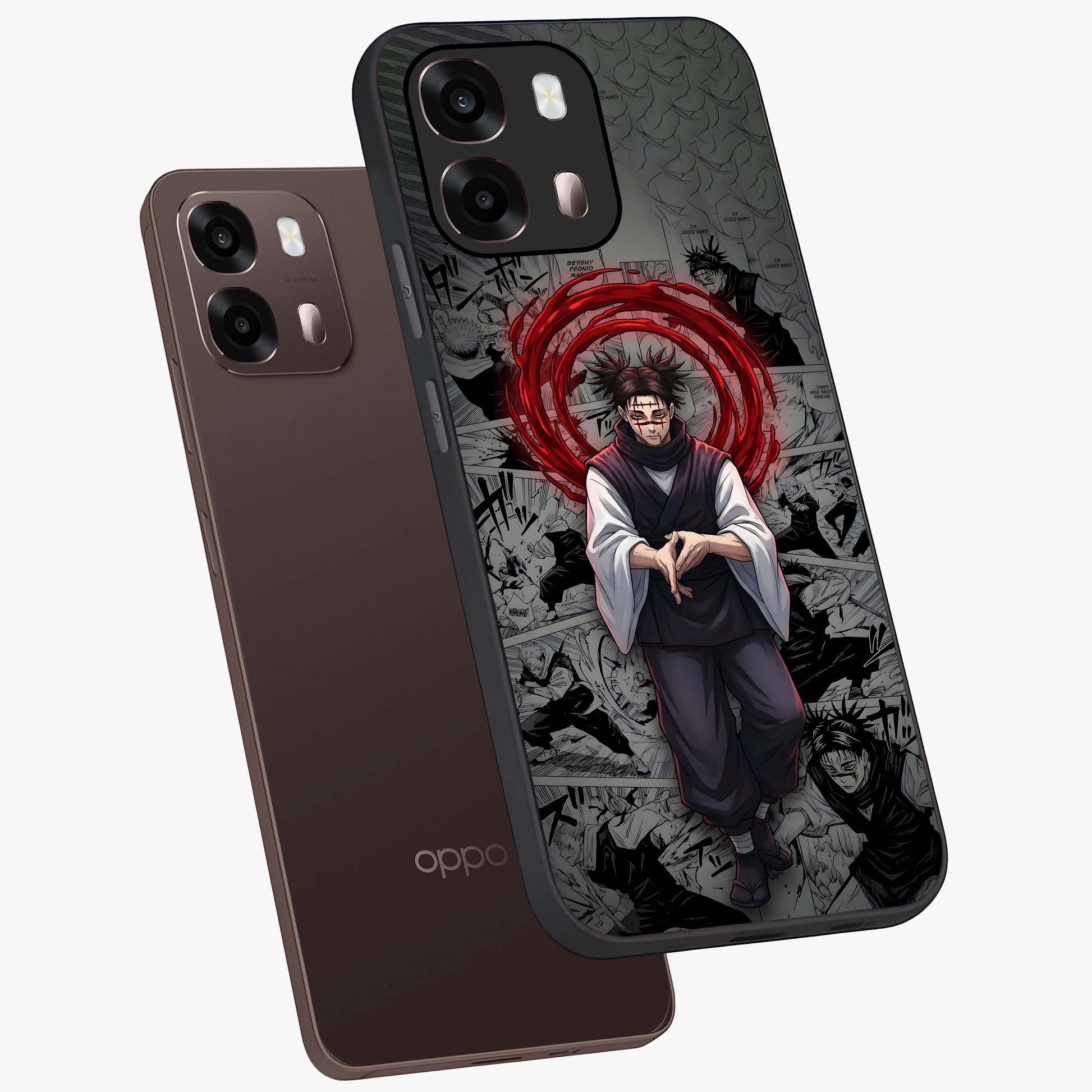 Cursed Ritual Ascension Glass Case displayed in angled mockup highlighting mystical ritual illustration with supernatural aesthetic.
