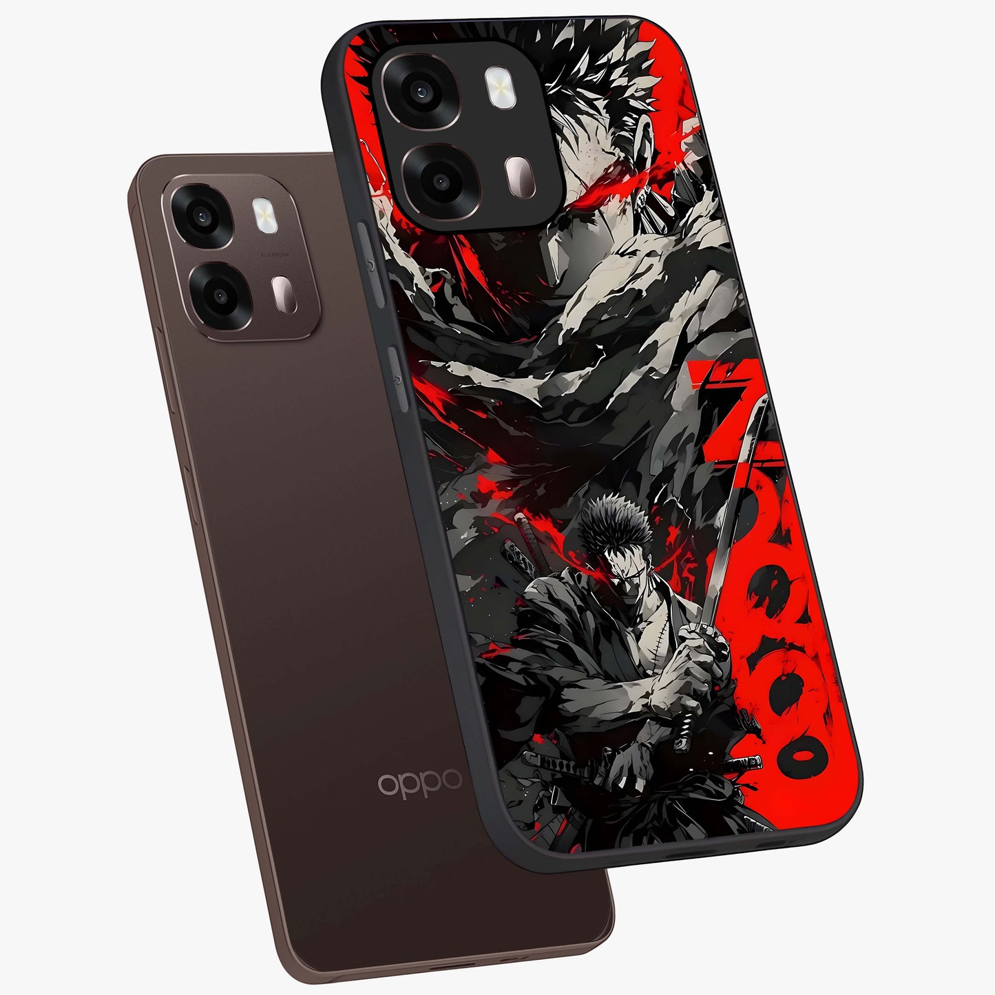 Demon Sword Resolve Glass Case displayed in angled mockup highlighting powerful demon sword illustration with dark fantasy aesthetic.