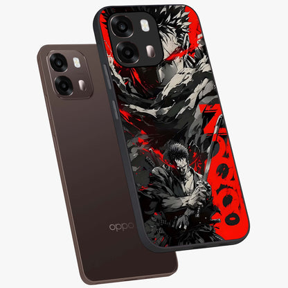 Demon Sword Resolve Glass Case displayed in angled mockup highlighting powerful demon sword illustration with dark fantasy aesthetic.