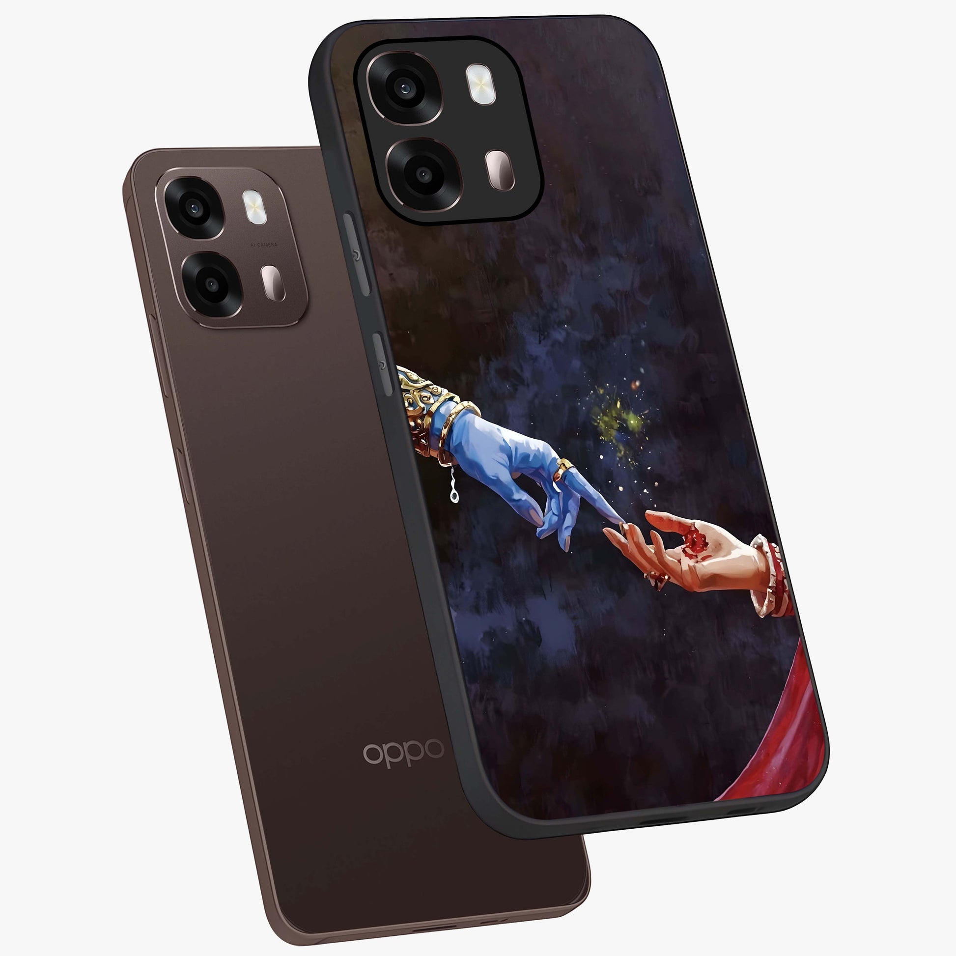 Divine Touch Eternal Glass Case displayed in angled mockup highlighting elegant divine inspired design with calm aesthetic style.