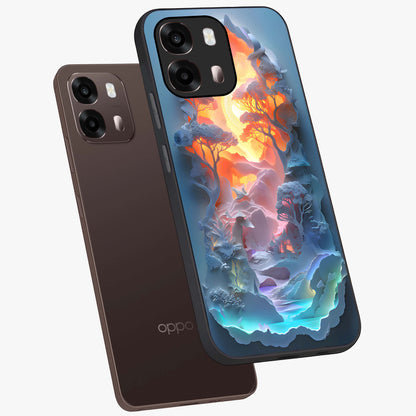 Glow Forest Portal Glass Case displayed in angled mockup highlighting mystical forest design with magical glowing aesthetic.