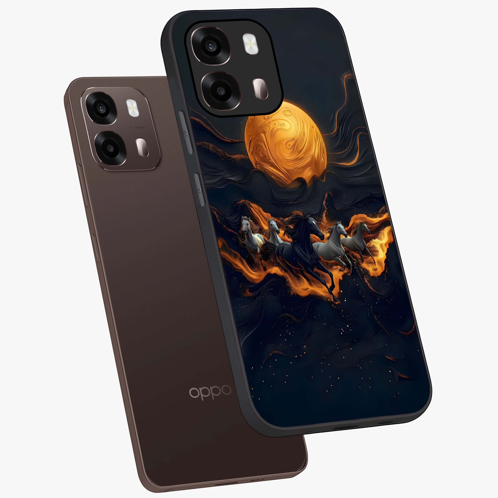 Golden Royal Heritage Glass Case displayed in angled mockup highlighting luxurious heritage design with golden aesthetic style.