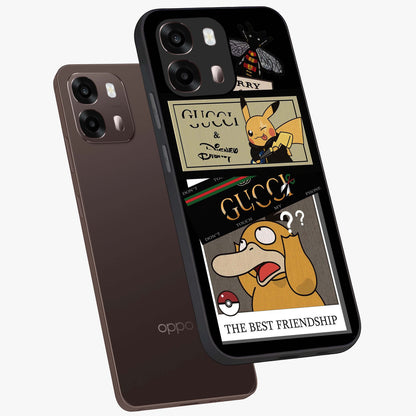 Gucci Play Mashup Glass Case displayed in angled mockup highlighting stylish fashion mashup design with bold aesthetic.