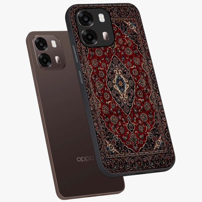 Heritage Carpet Royale Glass Case displayed in angled mockup highlighting intricate royal carpet design with heritage aesthetic.