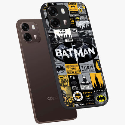 Knight Gotham Rise Glass Case displayed in angled mockup highlighting powerful knight silhouette design with dramatic aesthetic.