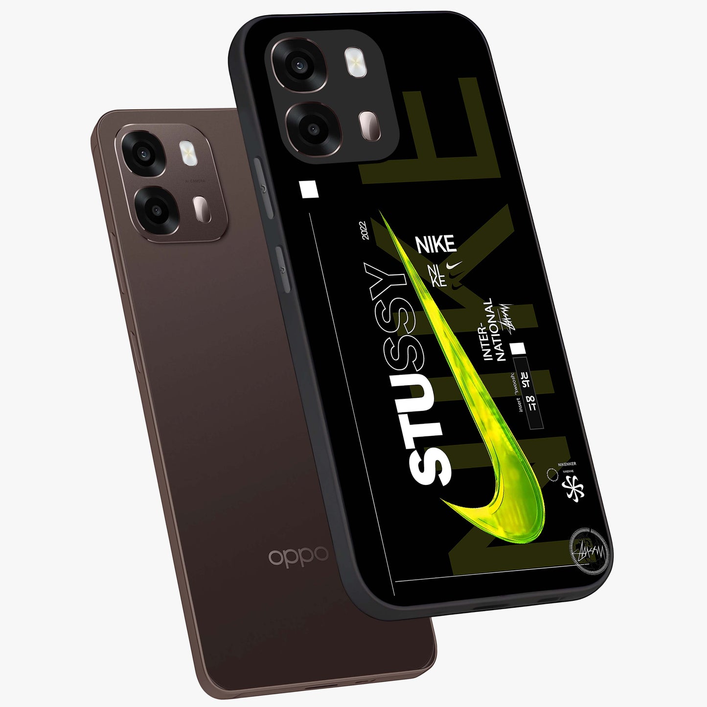 Neon Street Edition Glass Case displayed in angled mockup highlighting vibrant urban design with bold street aesthetic.