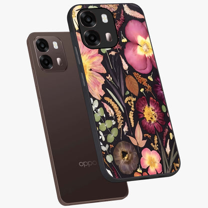 Petal Dream Tapestry Glass Case displayed in angled mockup highlighting decorative petal pattern with elegant botanical aesthetic.