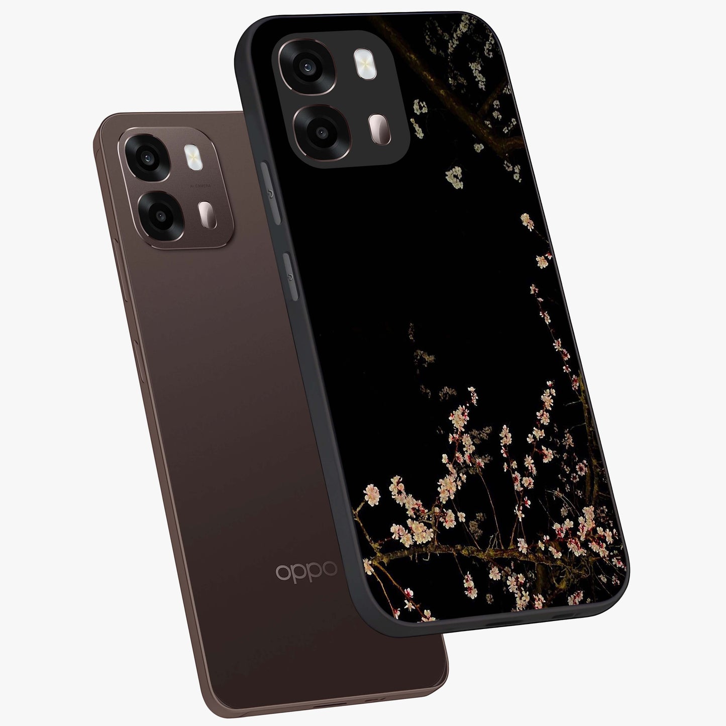 Petal Moon Light With Custom Name Glass Case displayed in angled mockup highlighting delicate petal design with custom name feature.