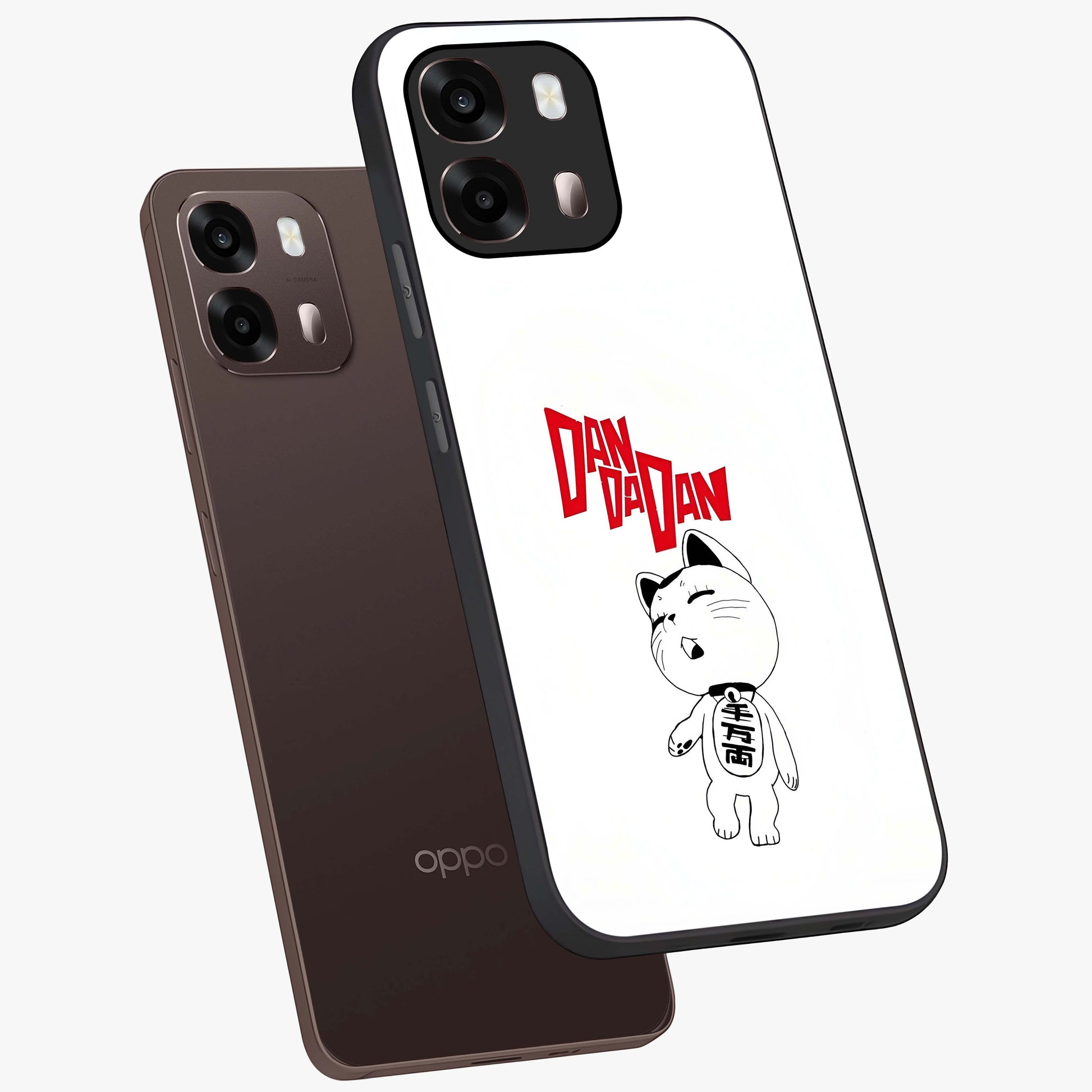 Playful Spirit Charm Glass Case displayed in angled mockup highlighting lively decorative design with playful aesthetic style.