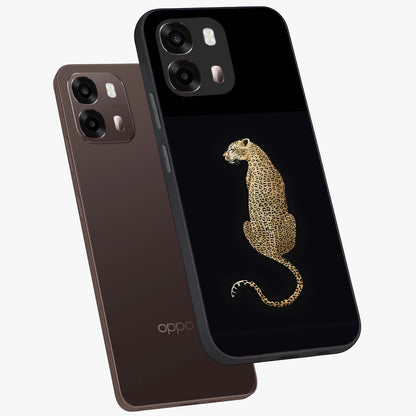 Regal Leopard Glass Case displayed in angled mockup highlighting powerful animal illustration with stylish wild aesthetic.