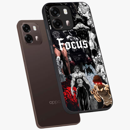 Relentless Power Focus Glass Case displayed in angled mockup highlighting bold statement design with modern aesthetic style.