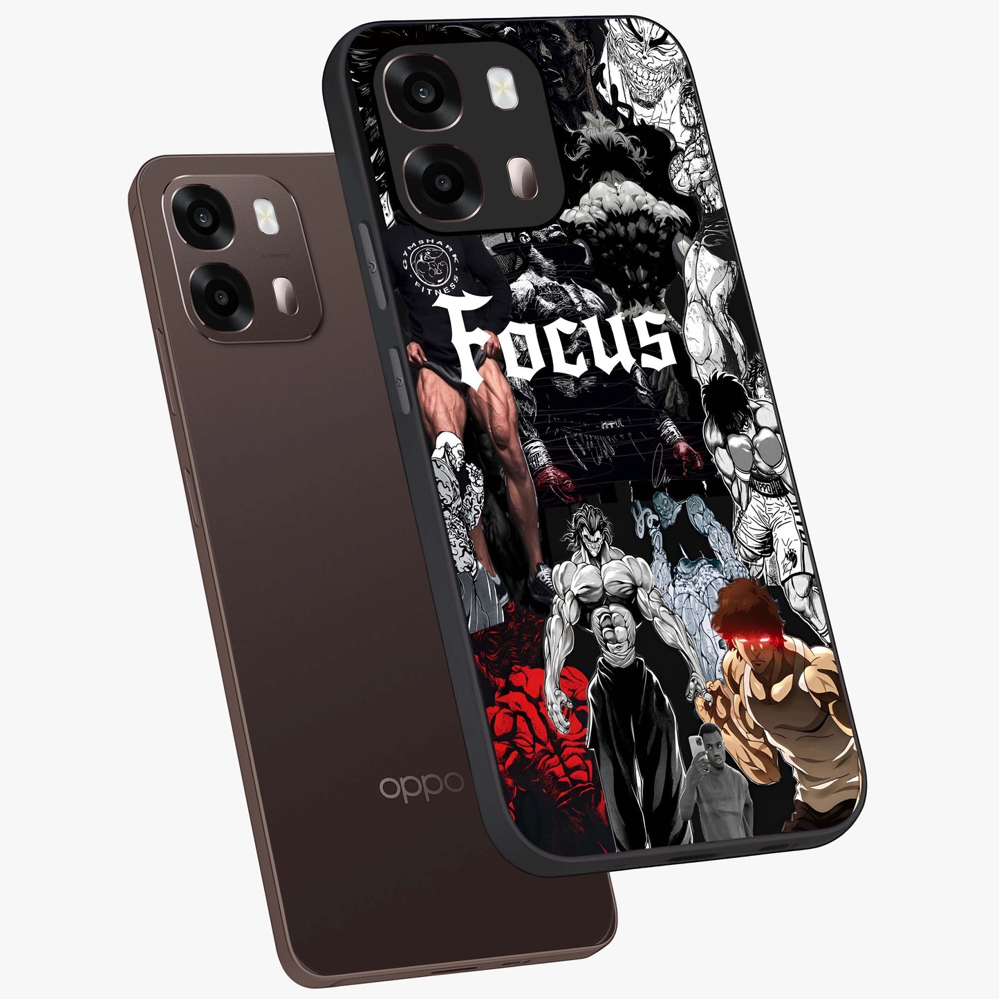 Relentless Power Focus Glass Case displayed in angled mockup highlighting bold statement design with modern aesthetic style.