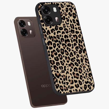 Savage Chic Pattern Glass Case displayed in angled mockup highlighting bold fashion inspired design with chic aesthetic.