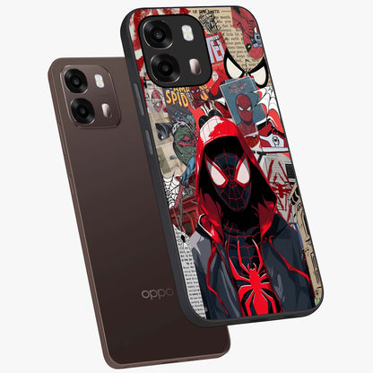 Spider Collage Street Glass Case displayed in angled mockup highlighting dynamic street style collage design with comic aesthetic.