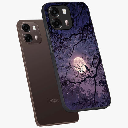 Whispering Moon Silence Glass Case displayed in angled mockup highlighting calm lunar design with dreamy night aesthetic.