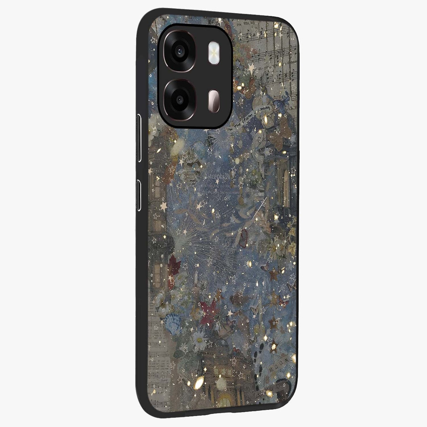 Aesthetic Astrolophia Glass Case upright view showcasing soft aesthetic theme with stylish modern look.