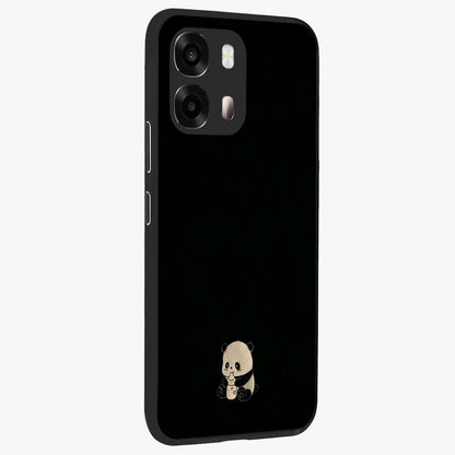 Midnight Panda Love Glass Case upright view showcasing charming panda artwork with playful romantic theme.