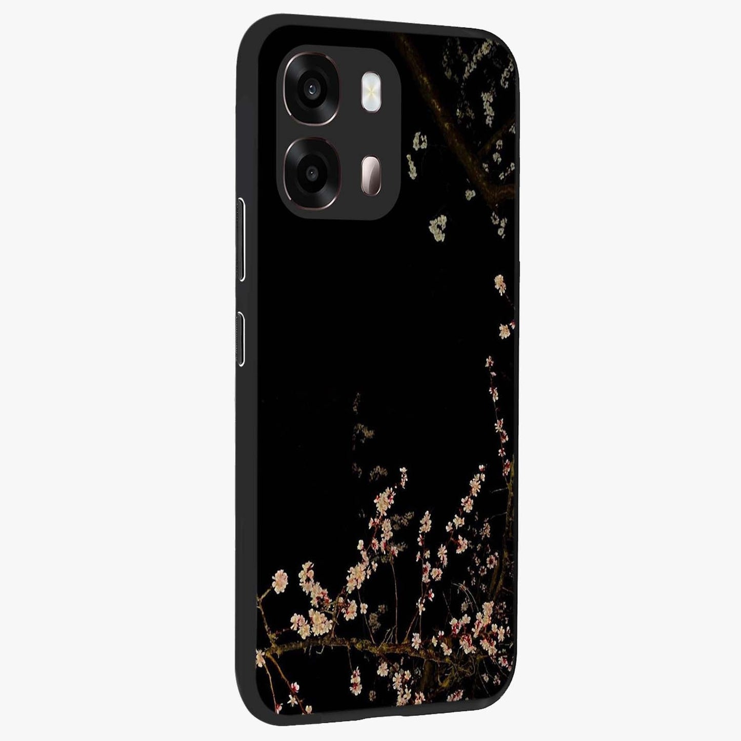 Petal Moon Light With Custom Name Glass Case upright view showcasing elegant floral moon artwork with personalized aesthetic.