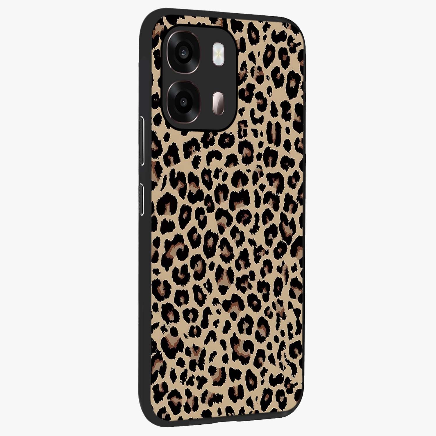 Savage Chic Pattern Glass Case upright view showcasing trendy decorative artwork with edgy fashion theme.